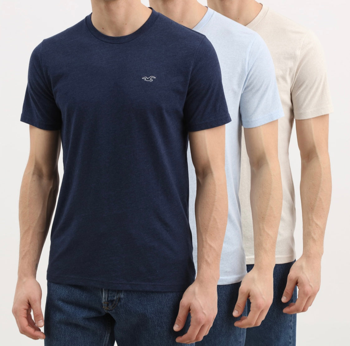 Pack de 3 t-shirts ras du cou à emblème