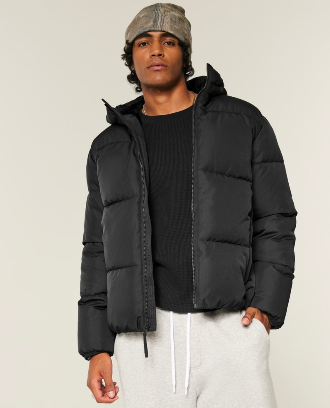 Doudoune doublée de fausse fourrure