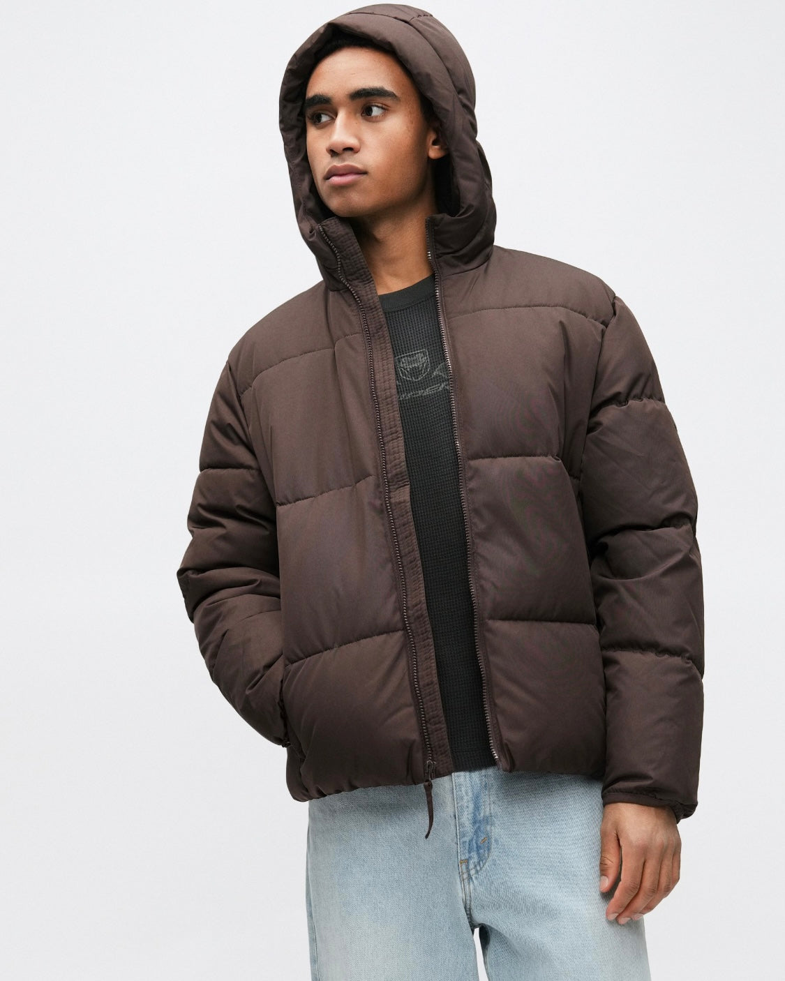 Doudoune doublée de fausse fourrure