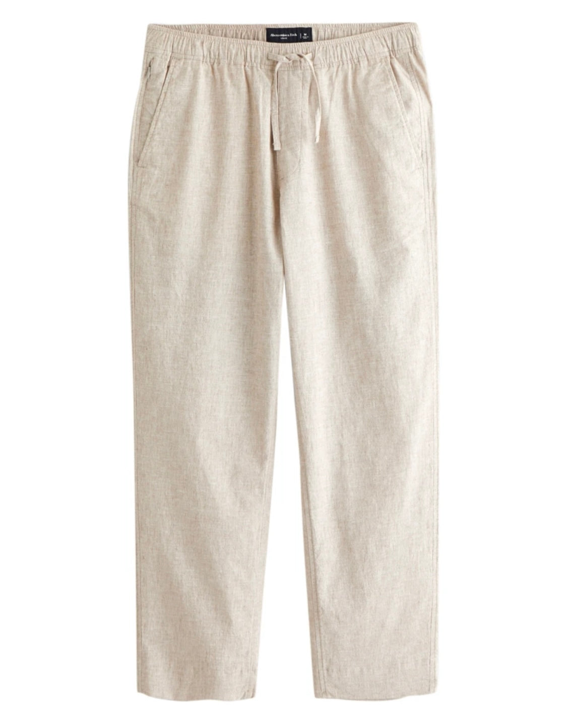Pantalon ample à enfiler en lin mélangé A&F