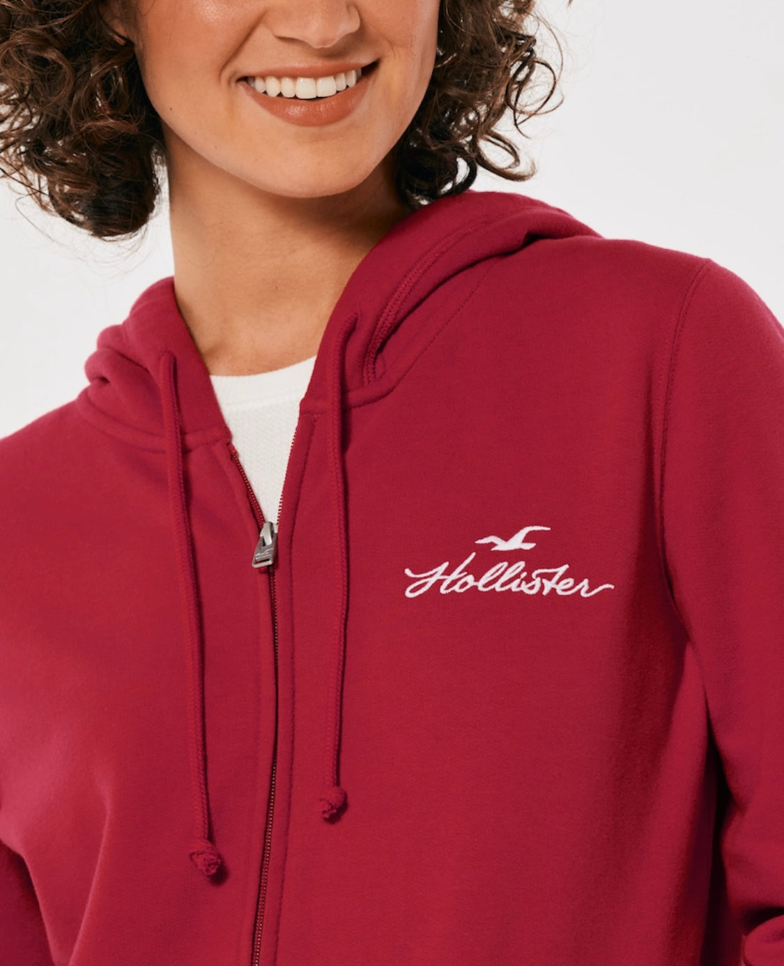 Sweat à capuche zippé à logo graphique brodé Easy