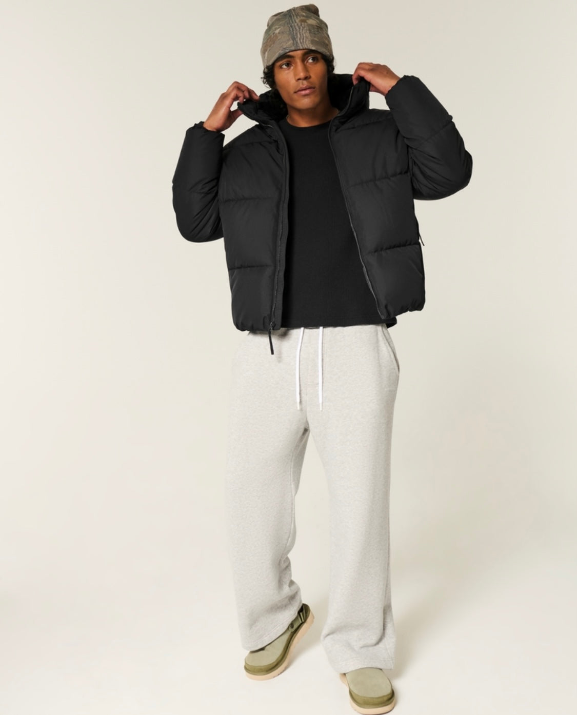 Doudoune doublée de fausse fourrure