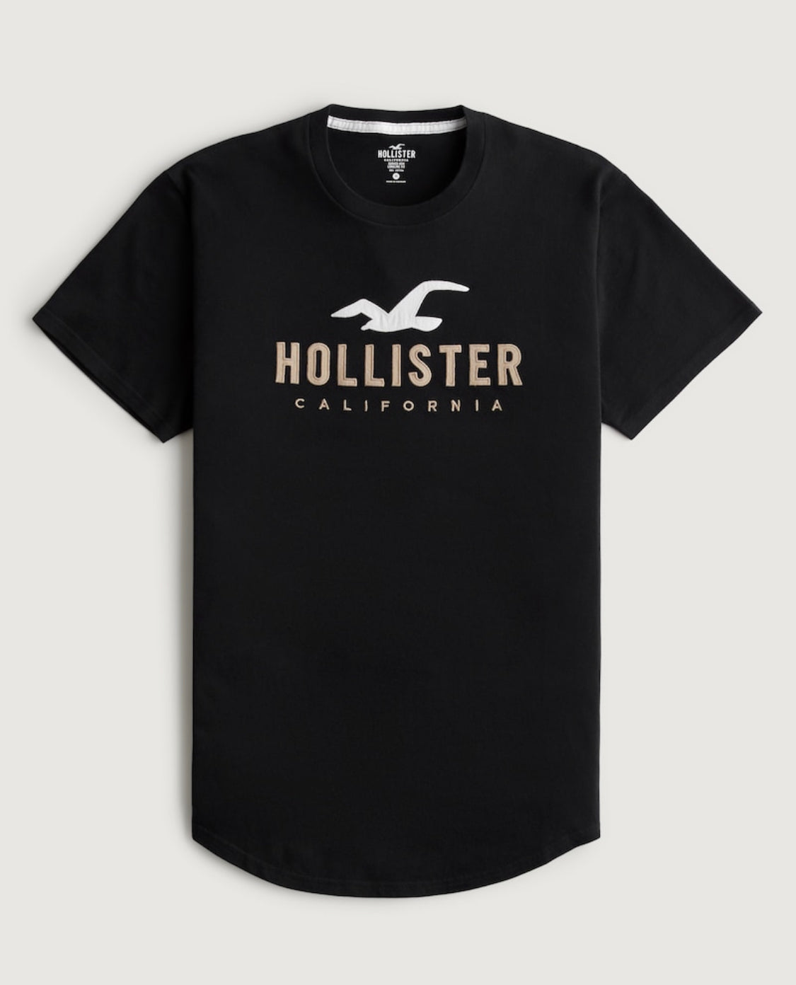 T-shirt graphique à ourlet arrondi