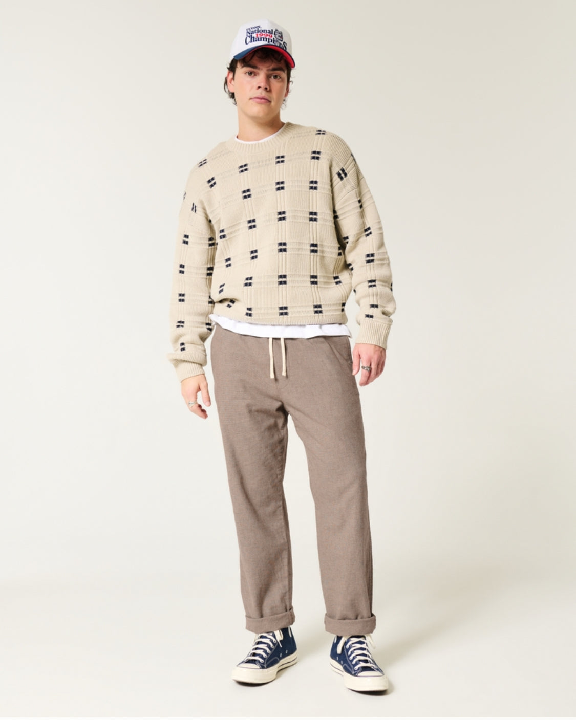 Pantalon ample à enfiler en lin mélangé