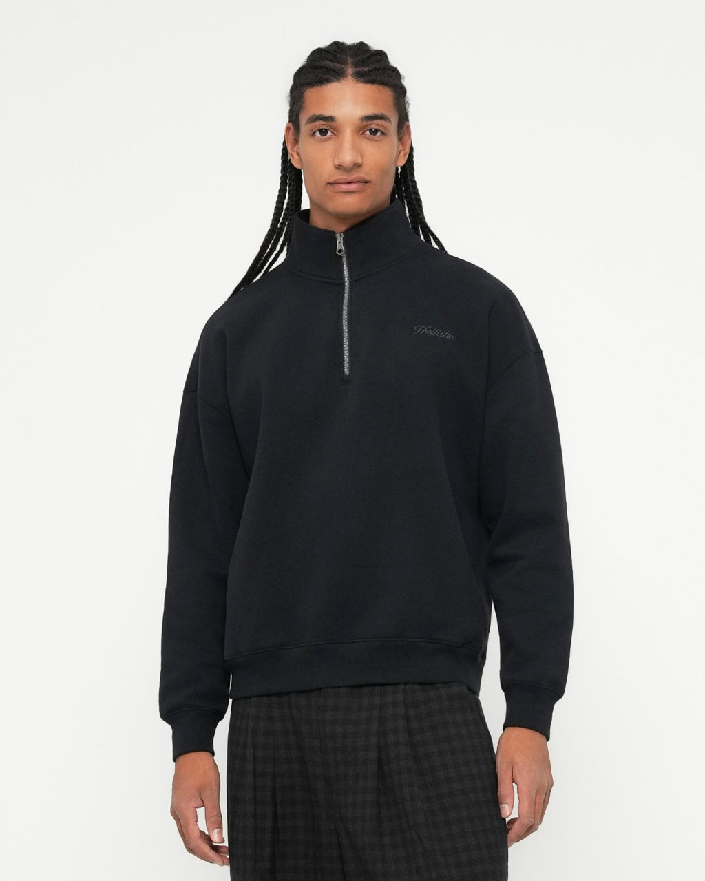 Sweat à logo Boxy et fermeture éclair quart de longueur