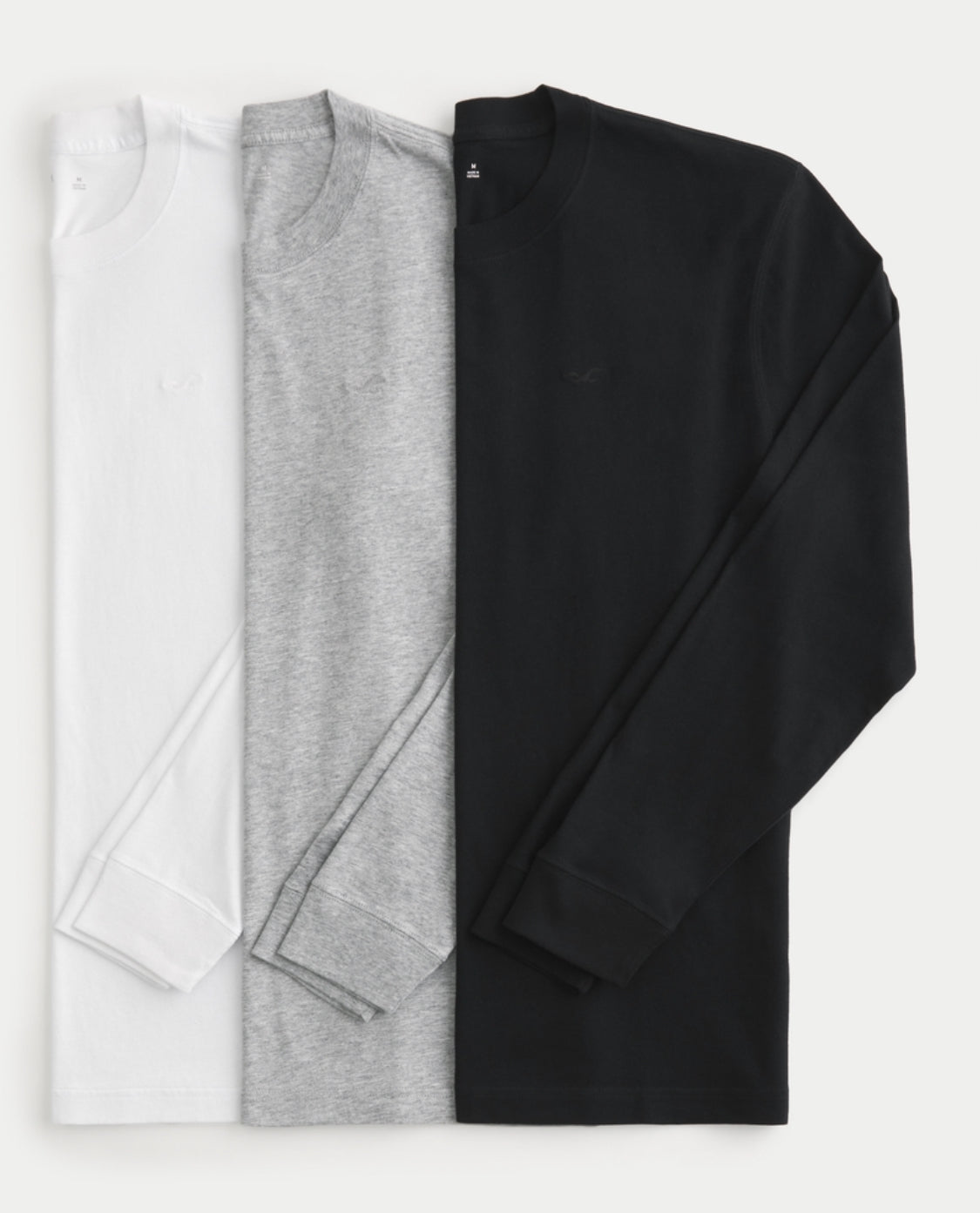 Pack de 3 T-shirts à col rond avec manches longues