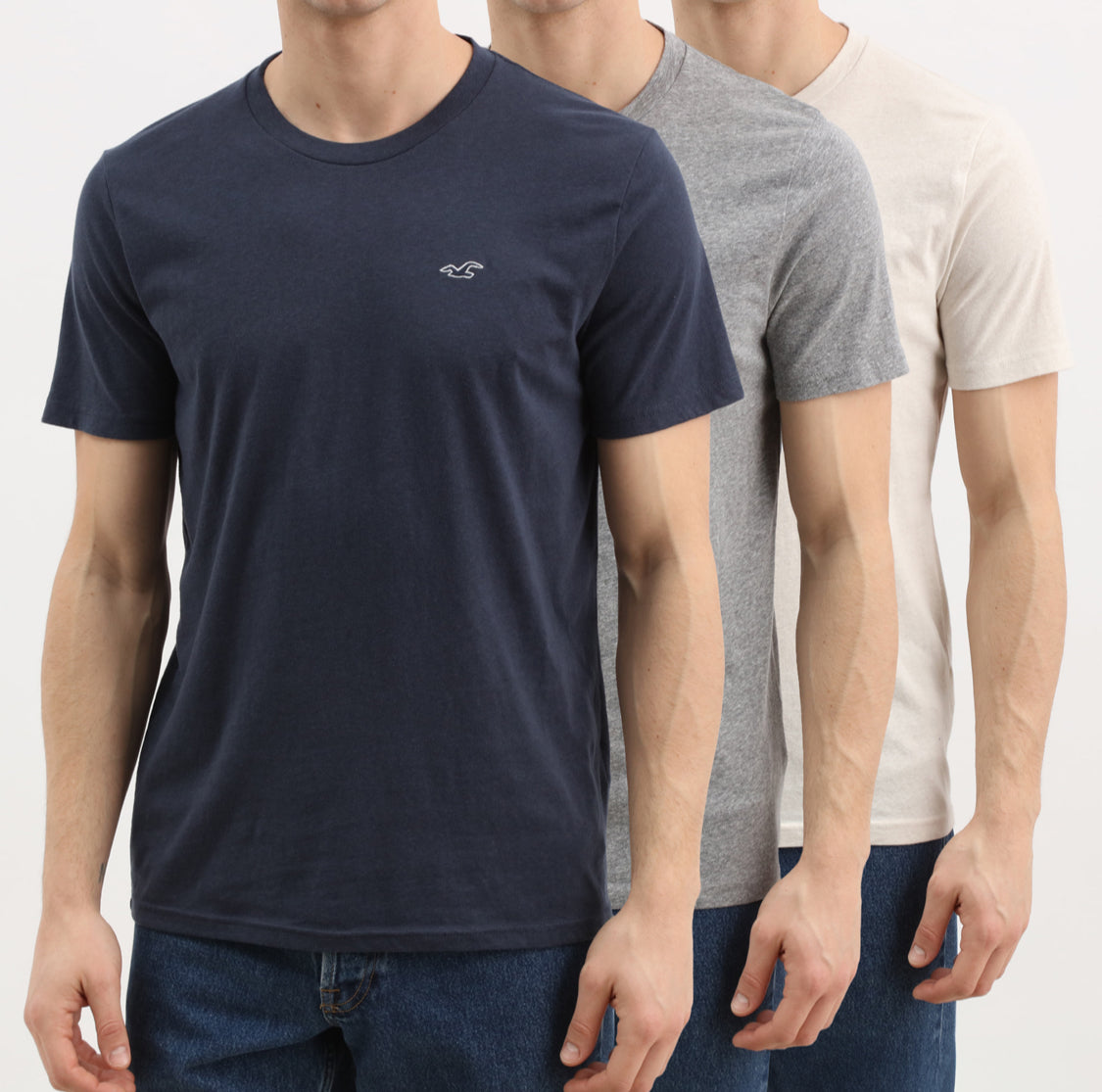 Pack de 3 t-shirts ras du cou à emblème