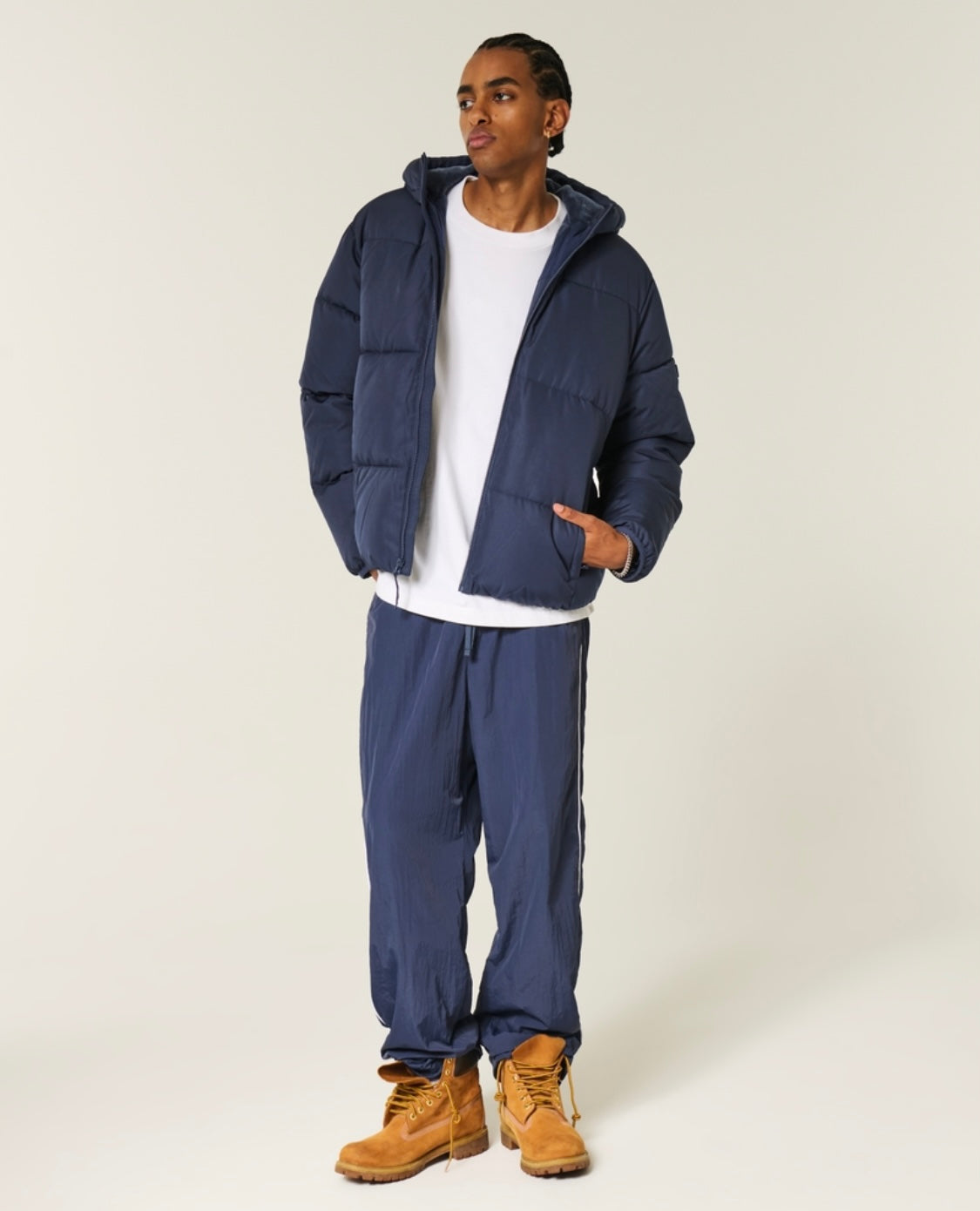 Doudoune doublée de fausse fourrure