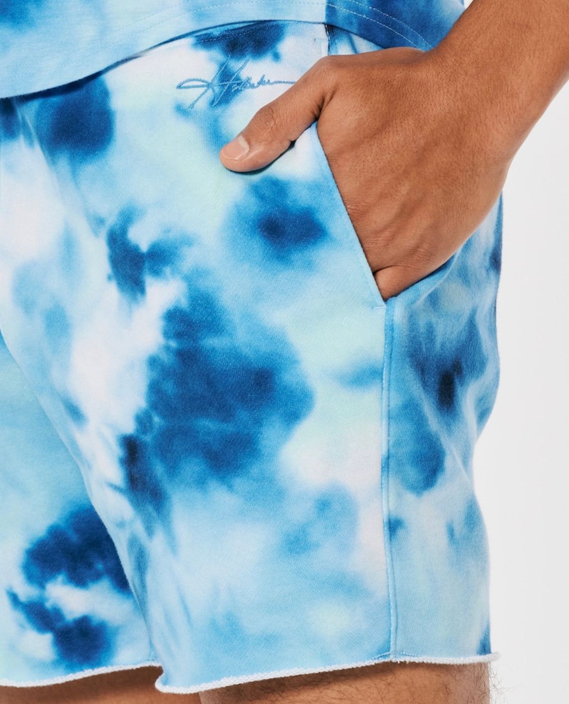 Short tie & die mi-cuisse avec logo en polaire Feel Good Hollister