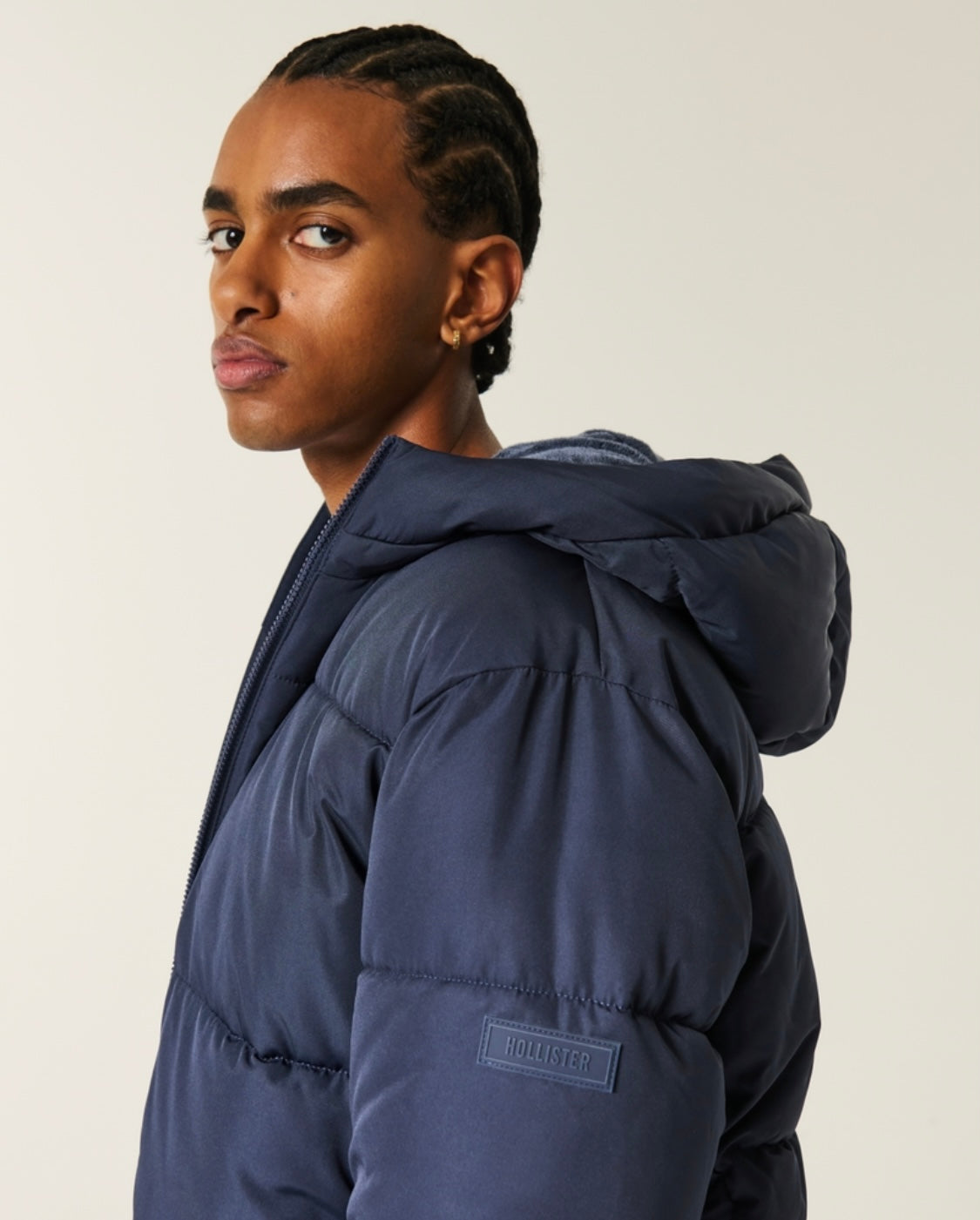 Doudoune doublée de fausse fourrure