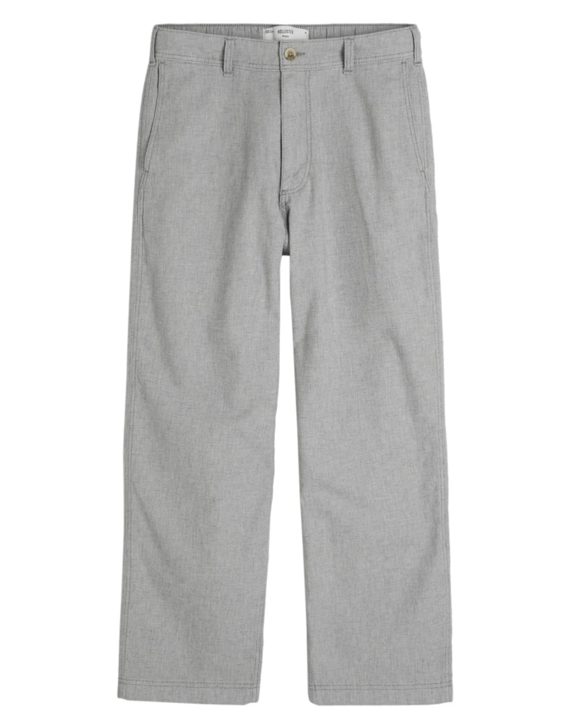Pantalon ample à taille flexible en mélange de lin