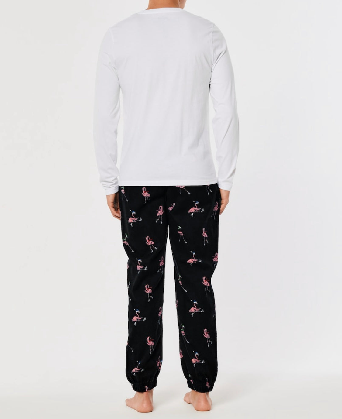 Ensemble T-shirt graphique à manches longues et jogging en flanelle