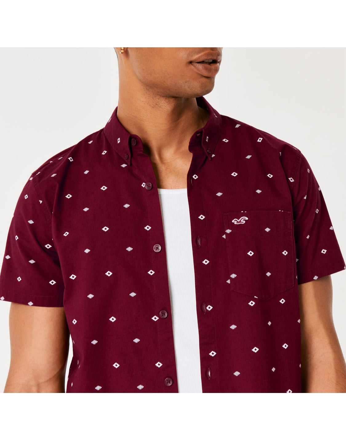 Chemise boutonnée décontractée à manches courtes