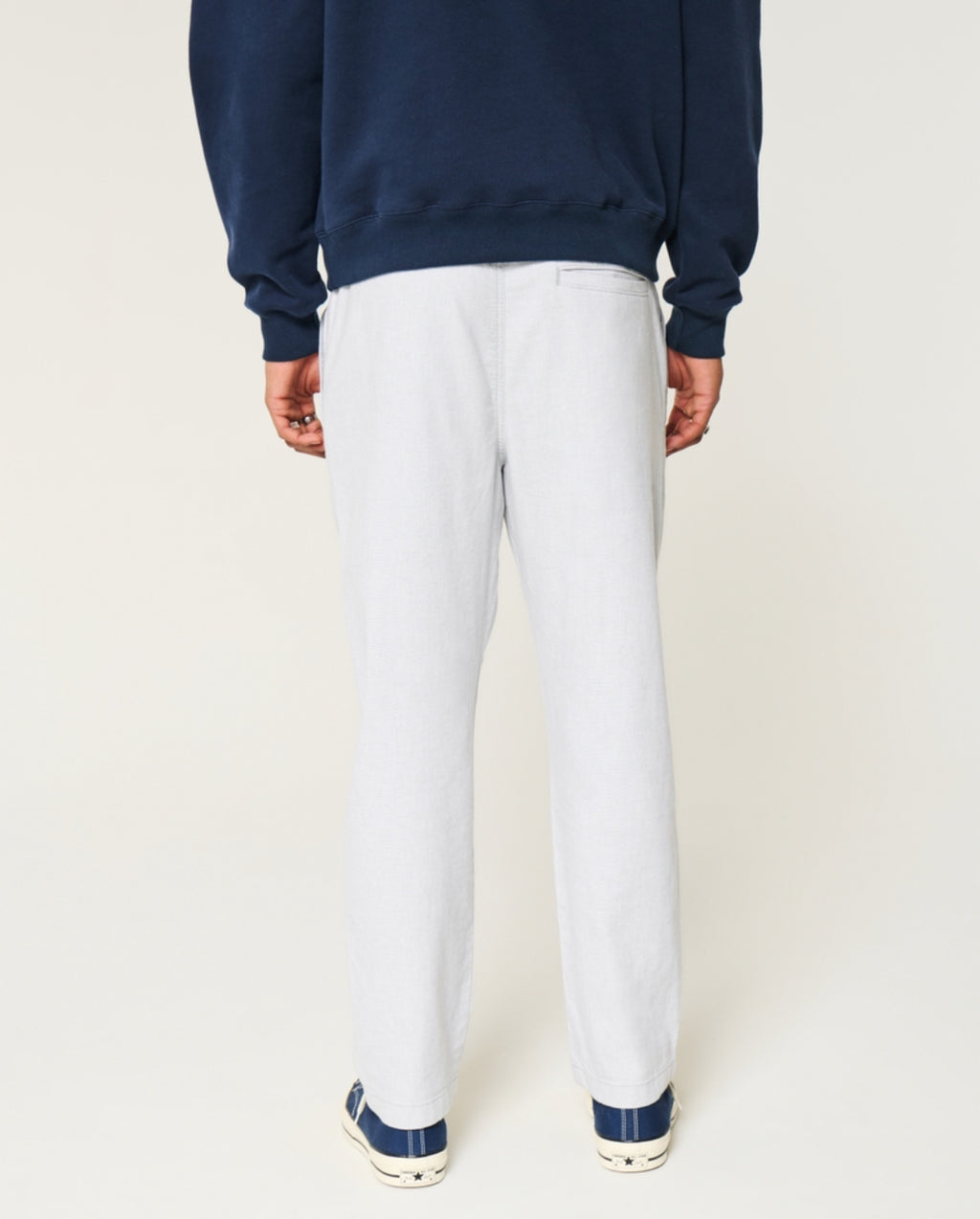 Pantalon ample à enfiler en lin mélangé