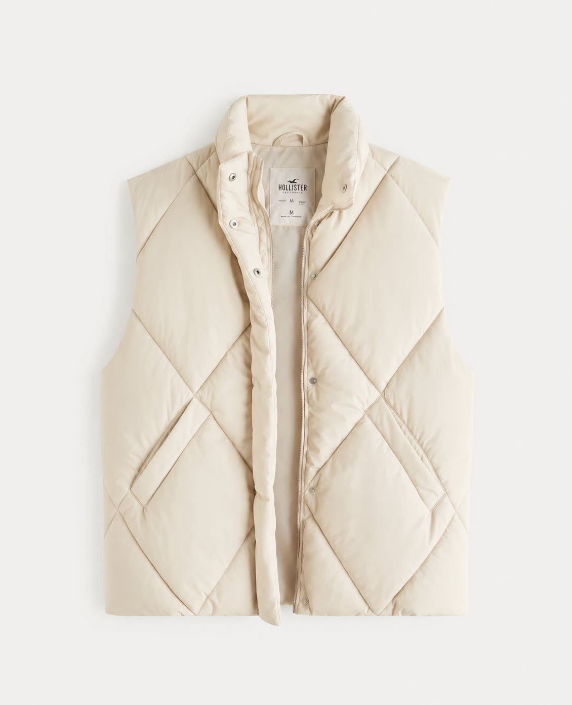 Gilet matelassé oversize en cuir végétalien A&F