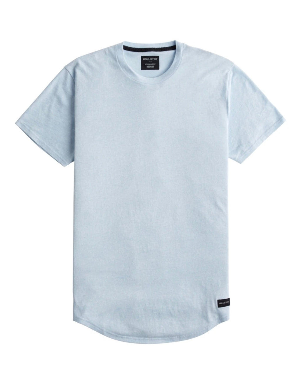 T-shirt ras du cou long à ourlet arrondi