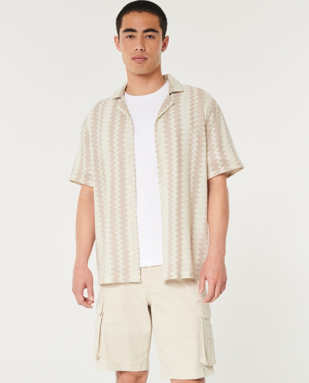 Chemise style crochet à manches courtes
