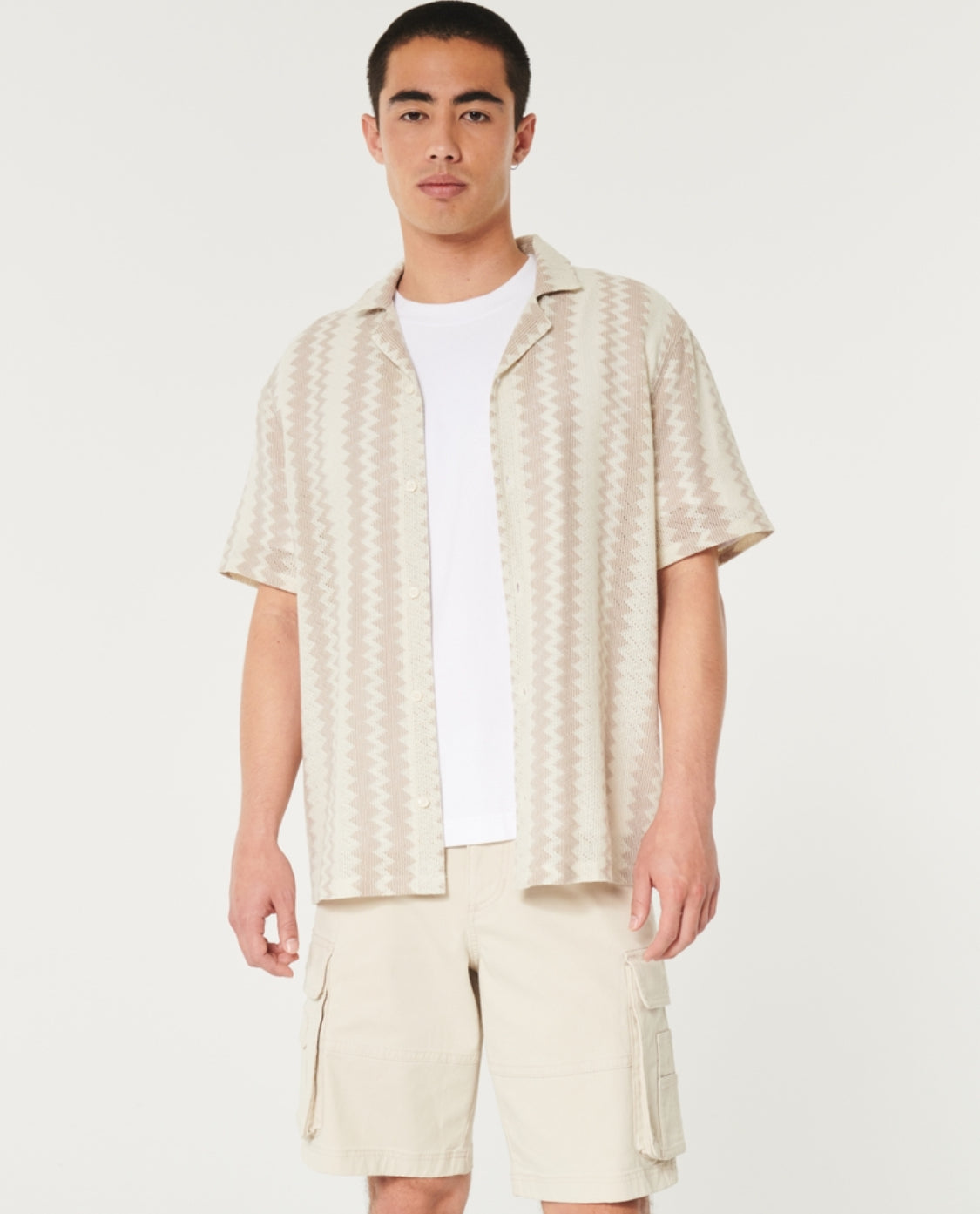 Chemise style crochet à manches courtes