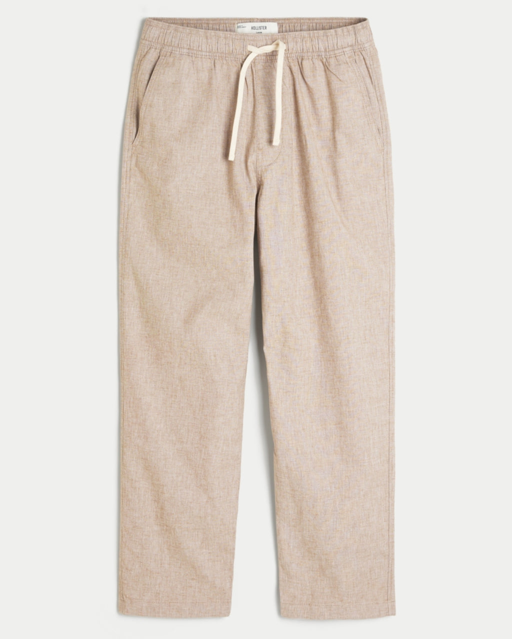 Pantalon ample à enfiler en lin mélangé