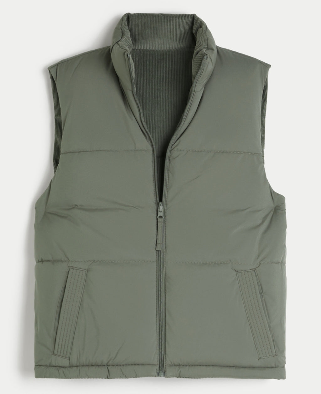 Gillet réversible en velours côtelé