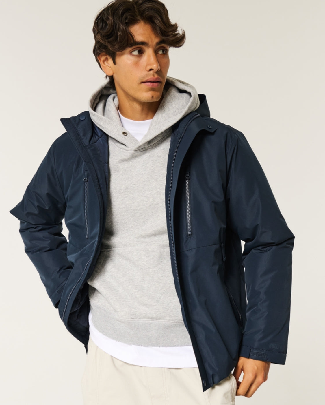 Veste shell à capuche