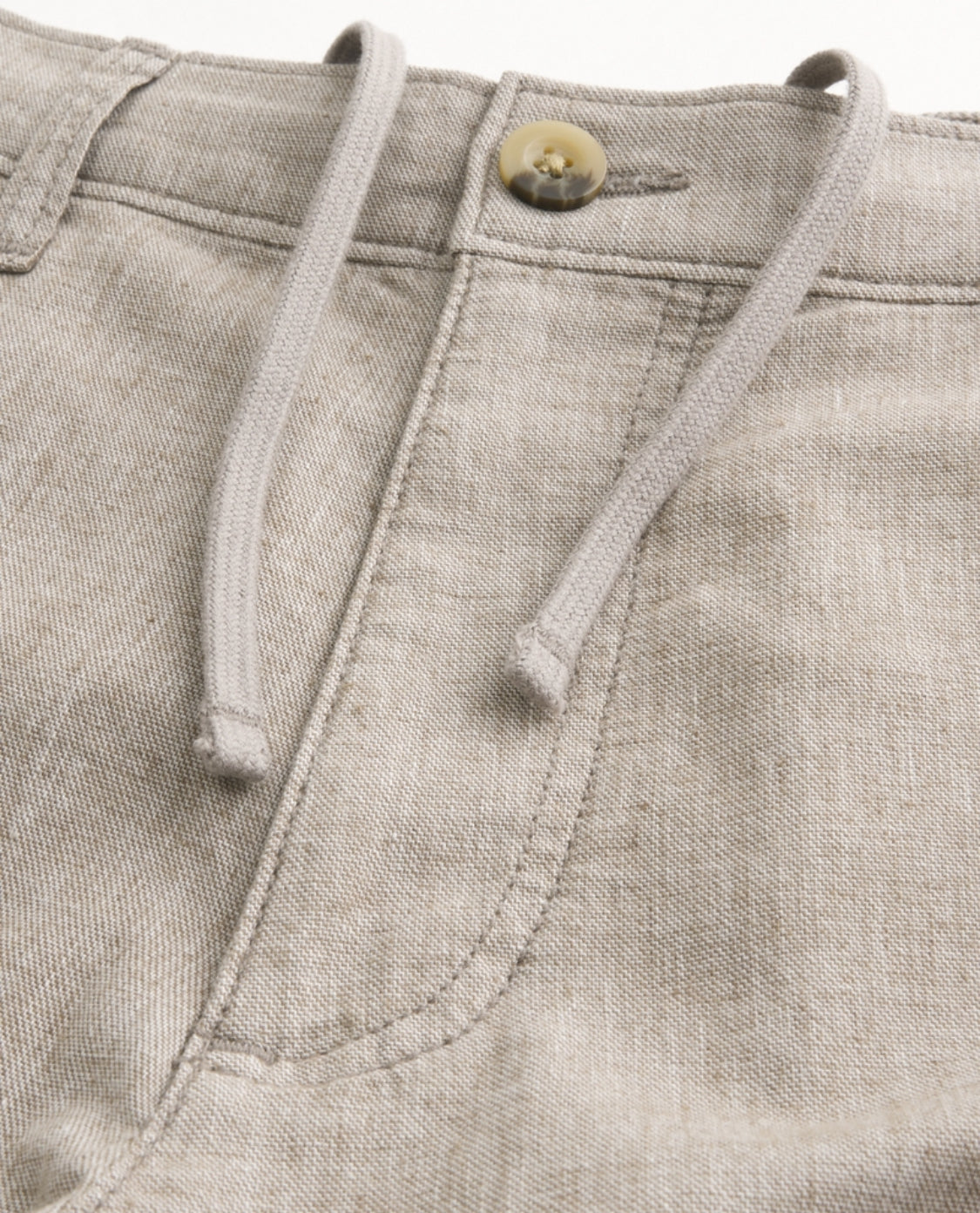 Short à enfiler mi-cuisse en mélange de lin