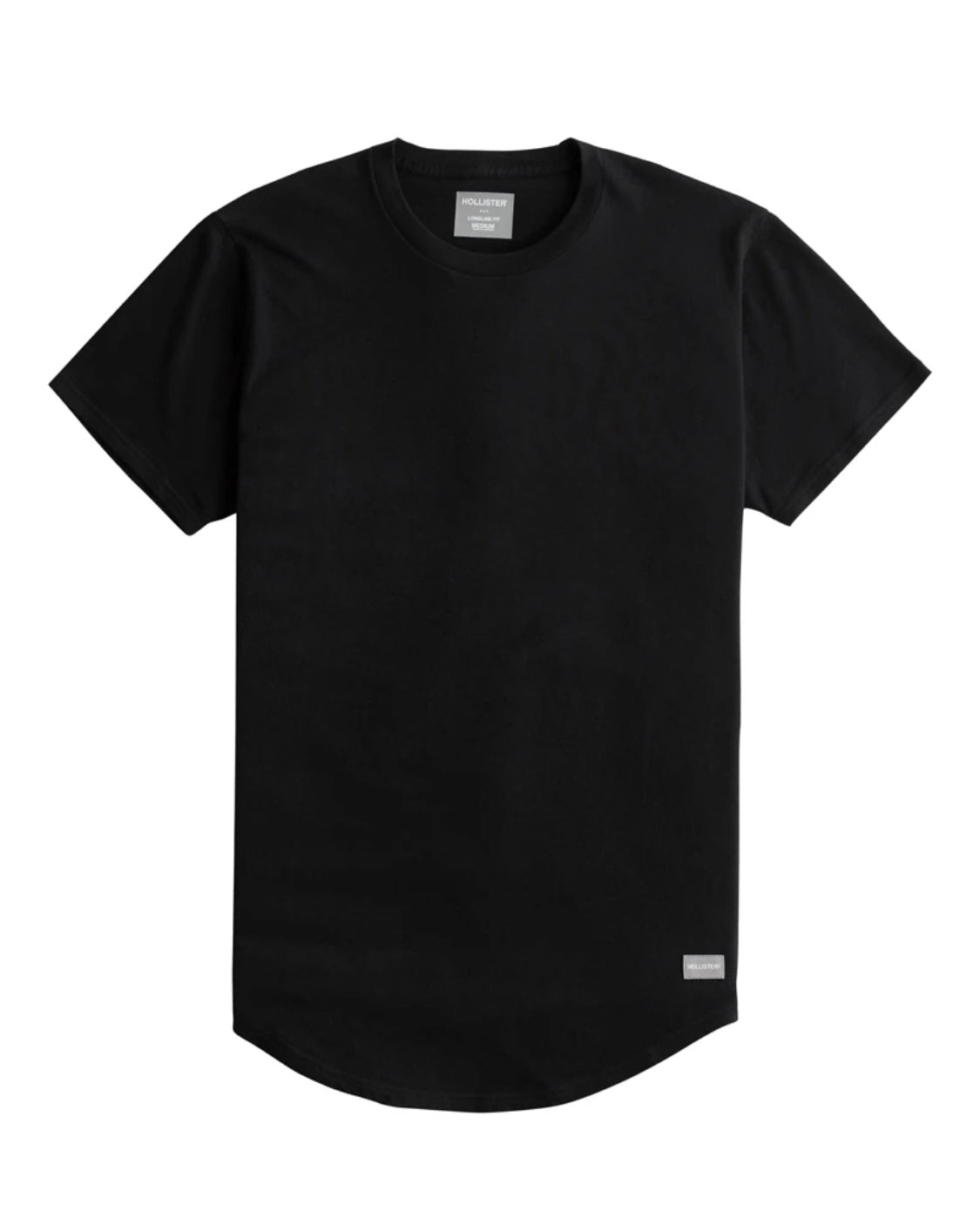 T-shirt ras du cou long à ourlet arrondi