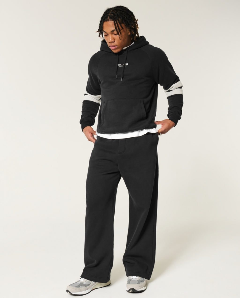 Sweat à capuche à logo coupe Boxy