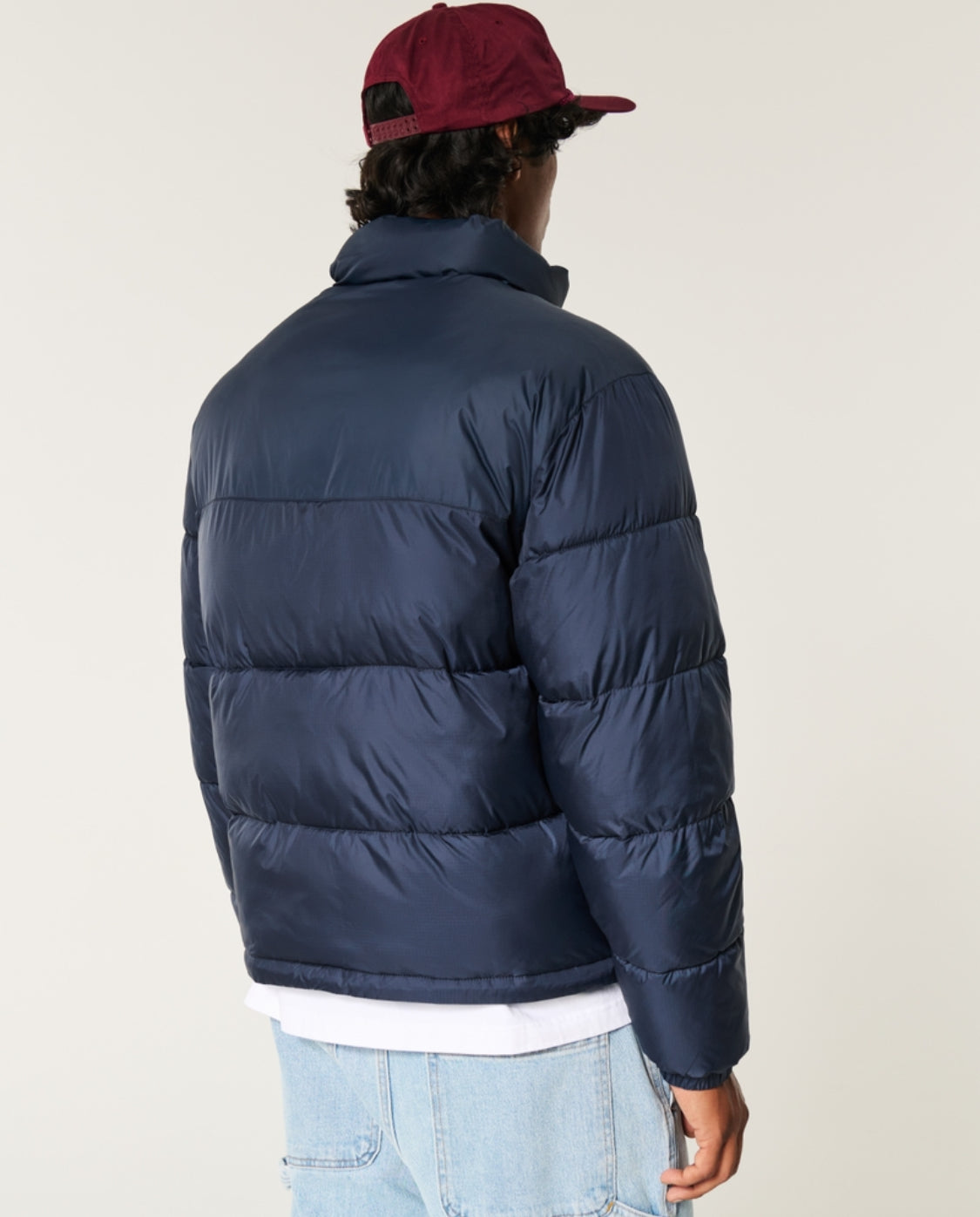Doudoune à col cheminée de coupe boxy