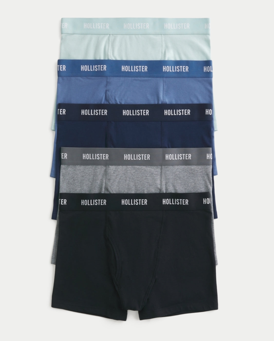 Lot de 5 boxers classiques à braguette invisible Hollister
