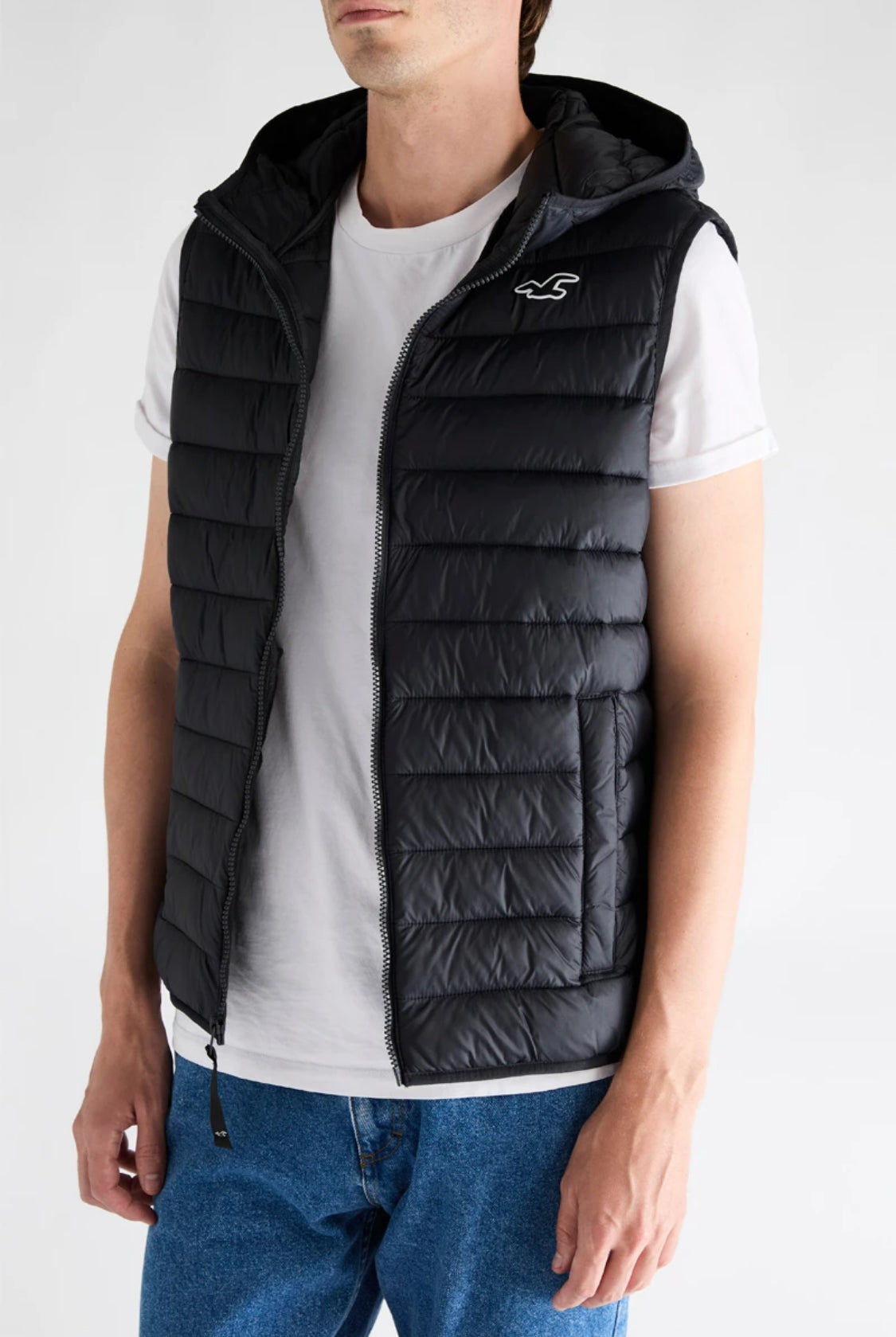 Doudoune à capuche sans Manches