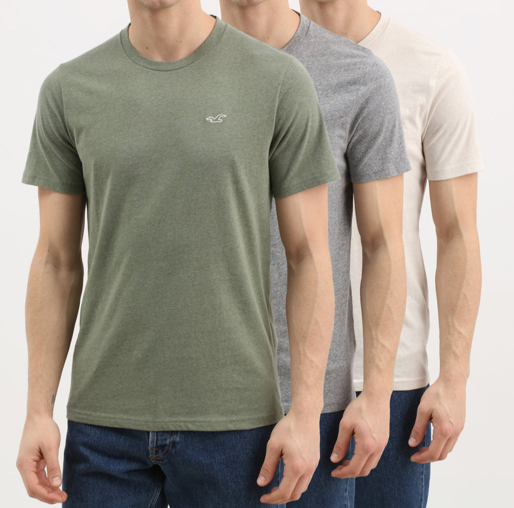 Pack de 3 t-shirts ras du cou à emblème