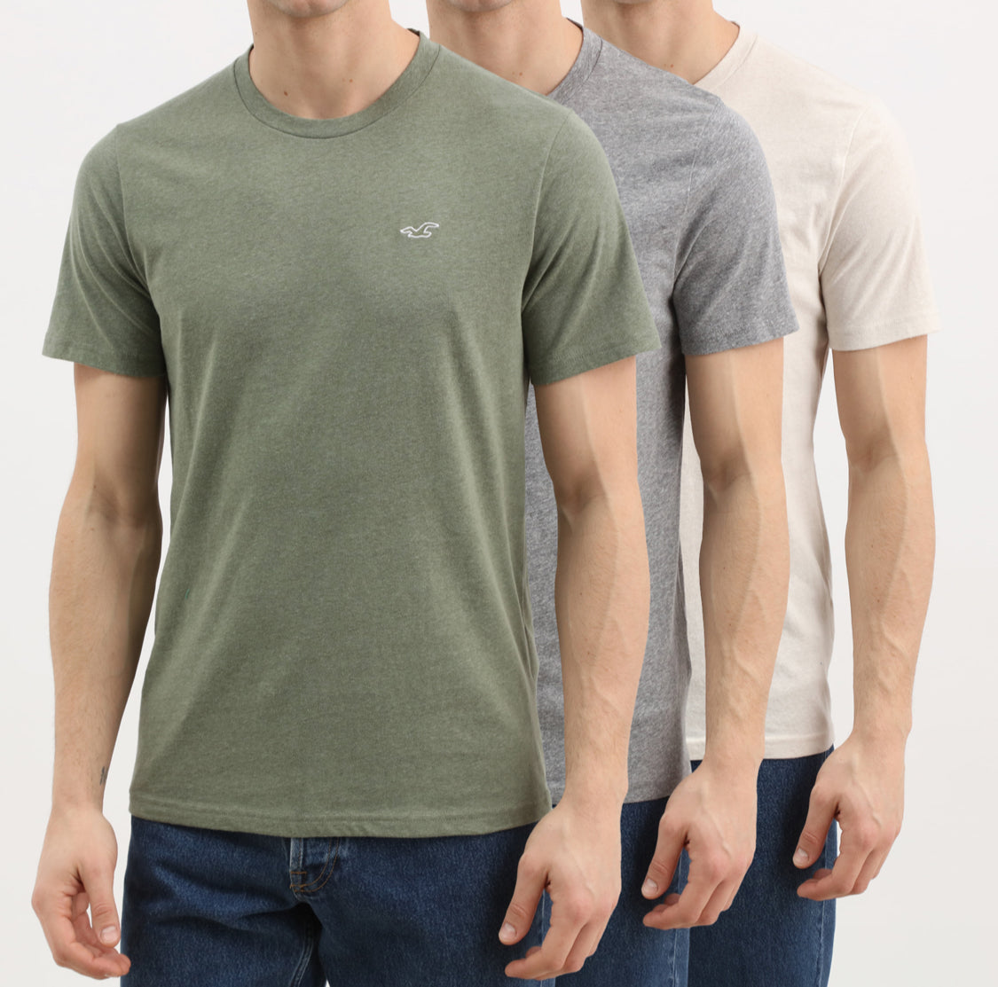 Pack de 3 t-shirts ras du cou à emblème