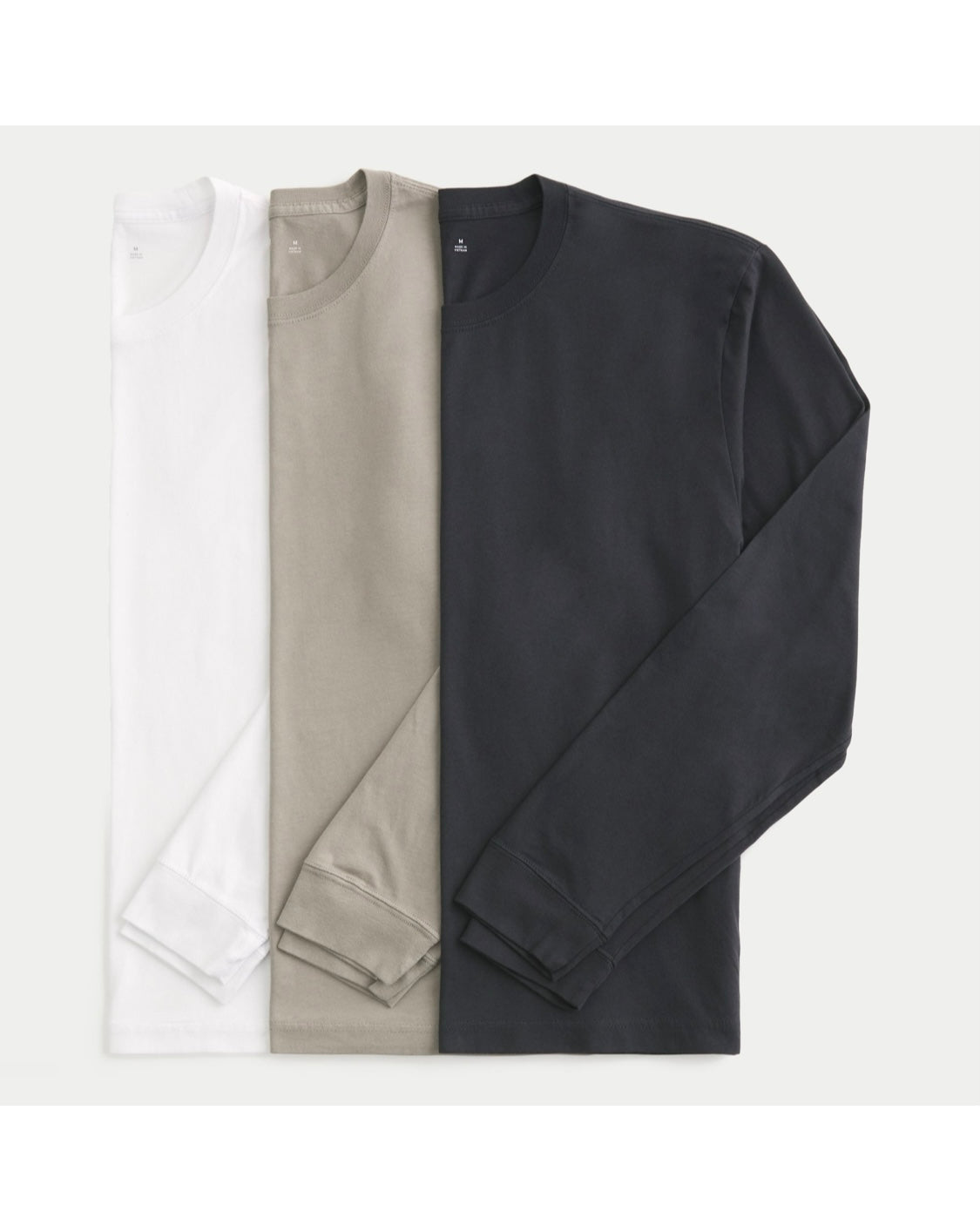 Pack de 3 T-shirts à col rond avec manches longues