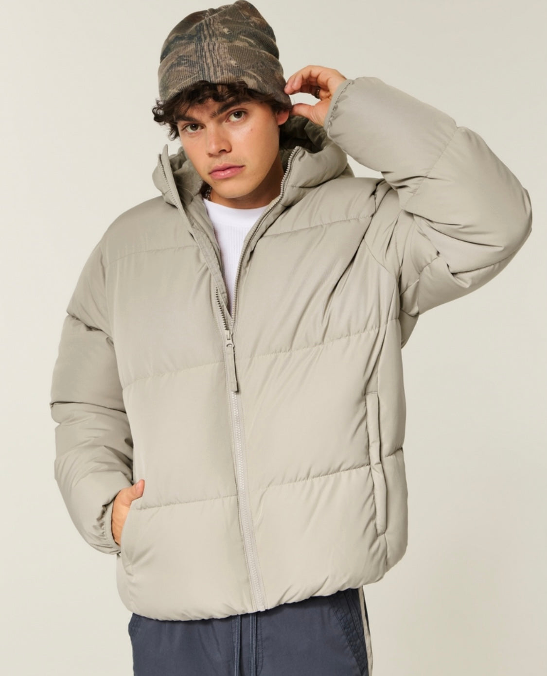 Doudoune doublée de fausse fourrure