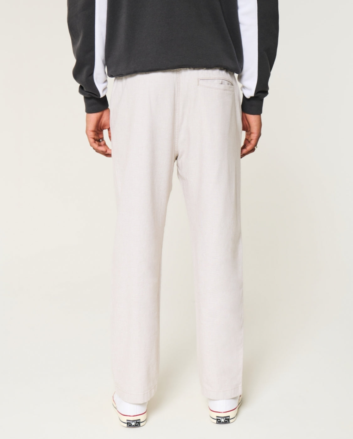 Pantalon ample à enfiler en lin mélangé