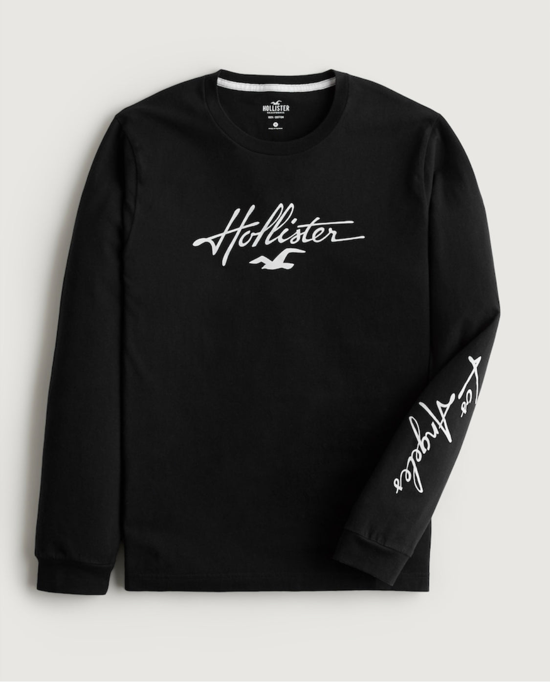 T-shirt à col rond avec manches longues