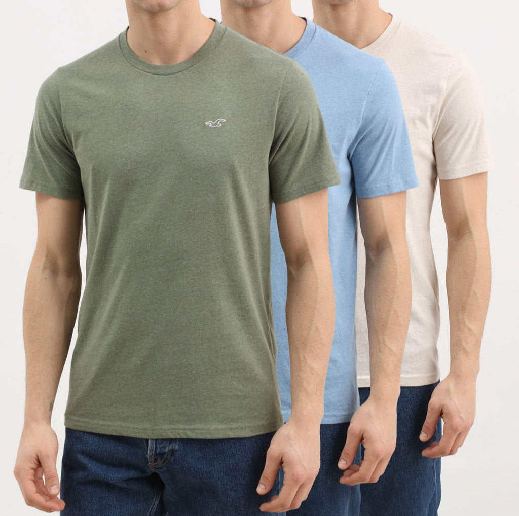 Pack de 3 t-shirts ras du cou à emblème