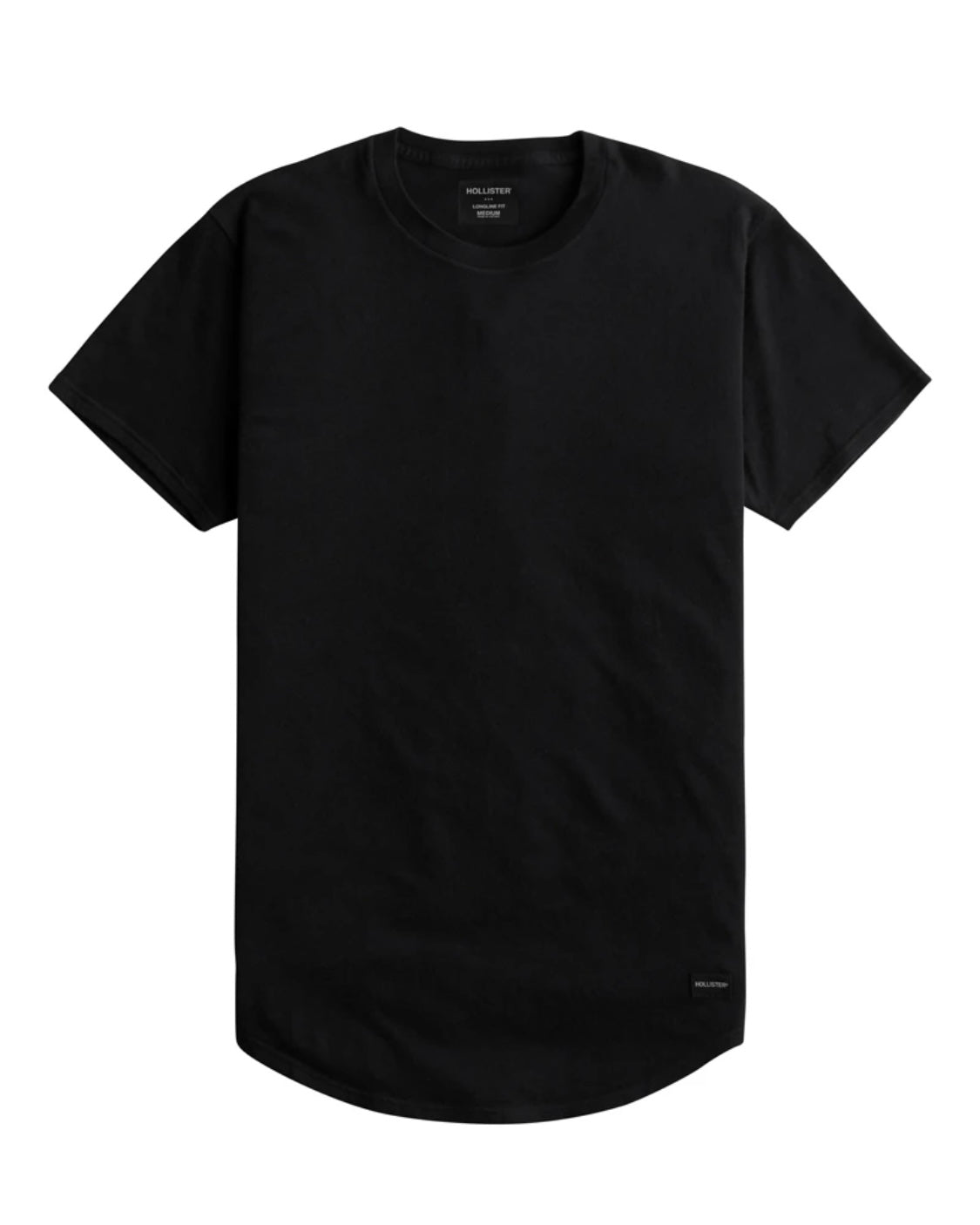 T-shirt ras du cou long à ourlet arrondi