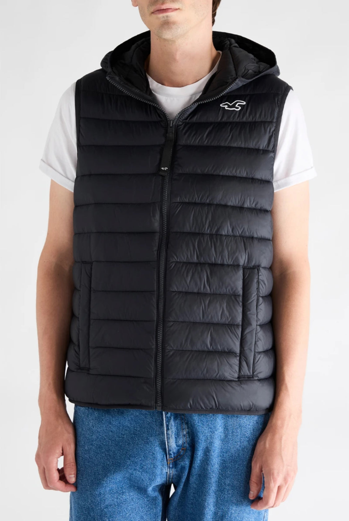 Doudoune à capuche sans Manches