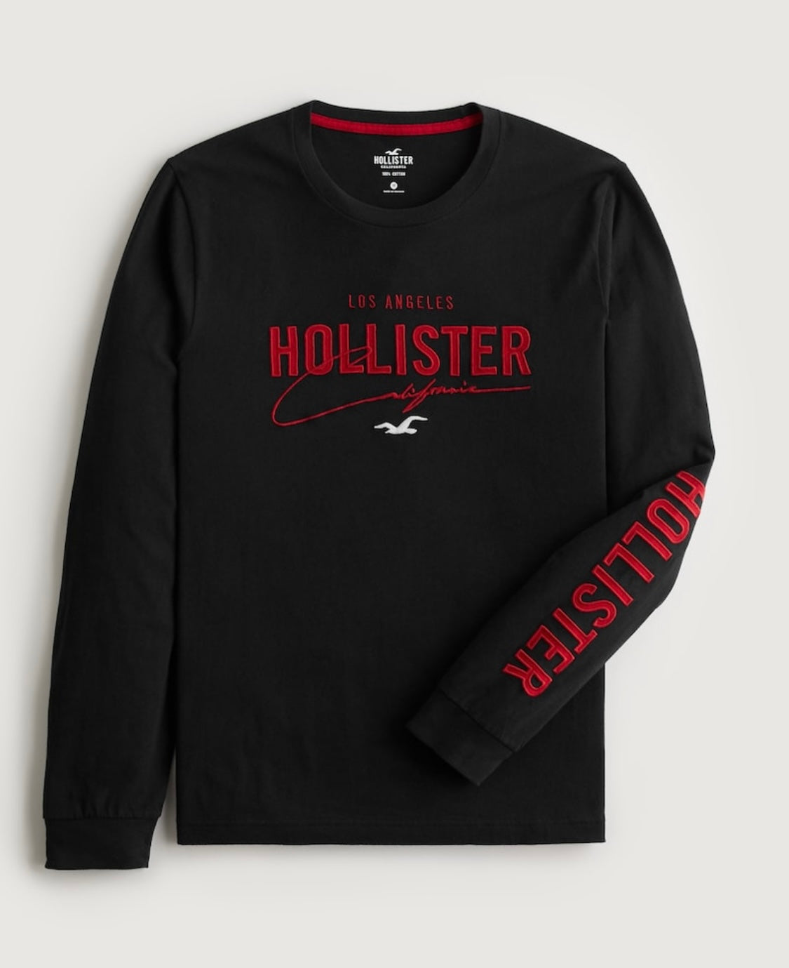 T-shirt à col rond avec manches longues