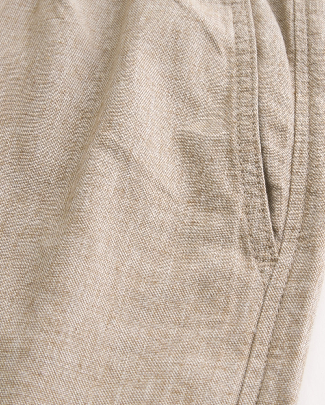 Pantalon ample à enfiler en lin mélangé