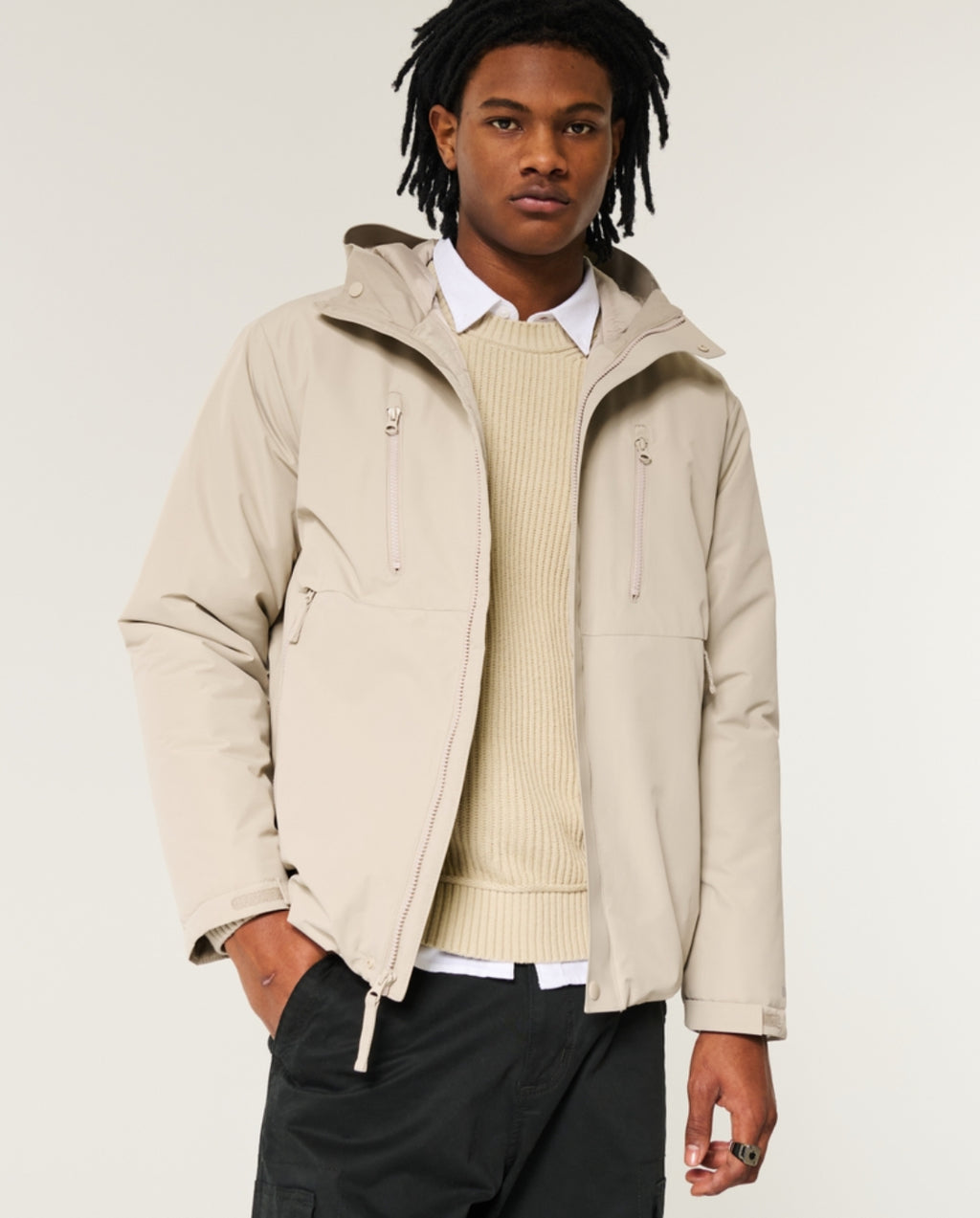 Veste coquille à capuchon