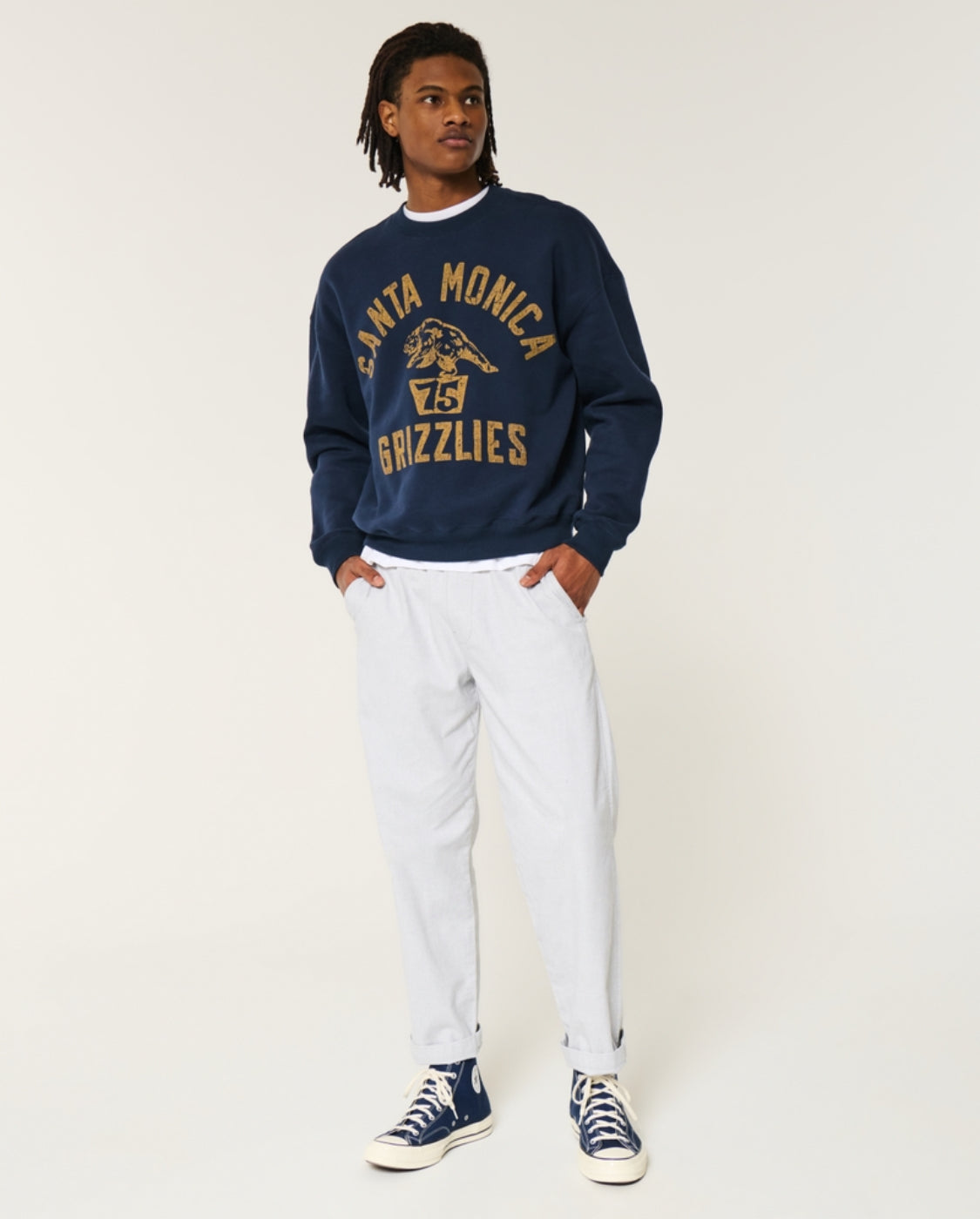 Pantalon ample à enfiler en lin mélangé