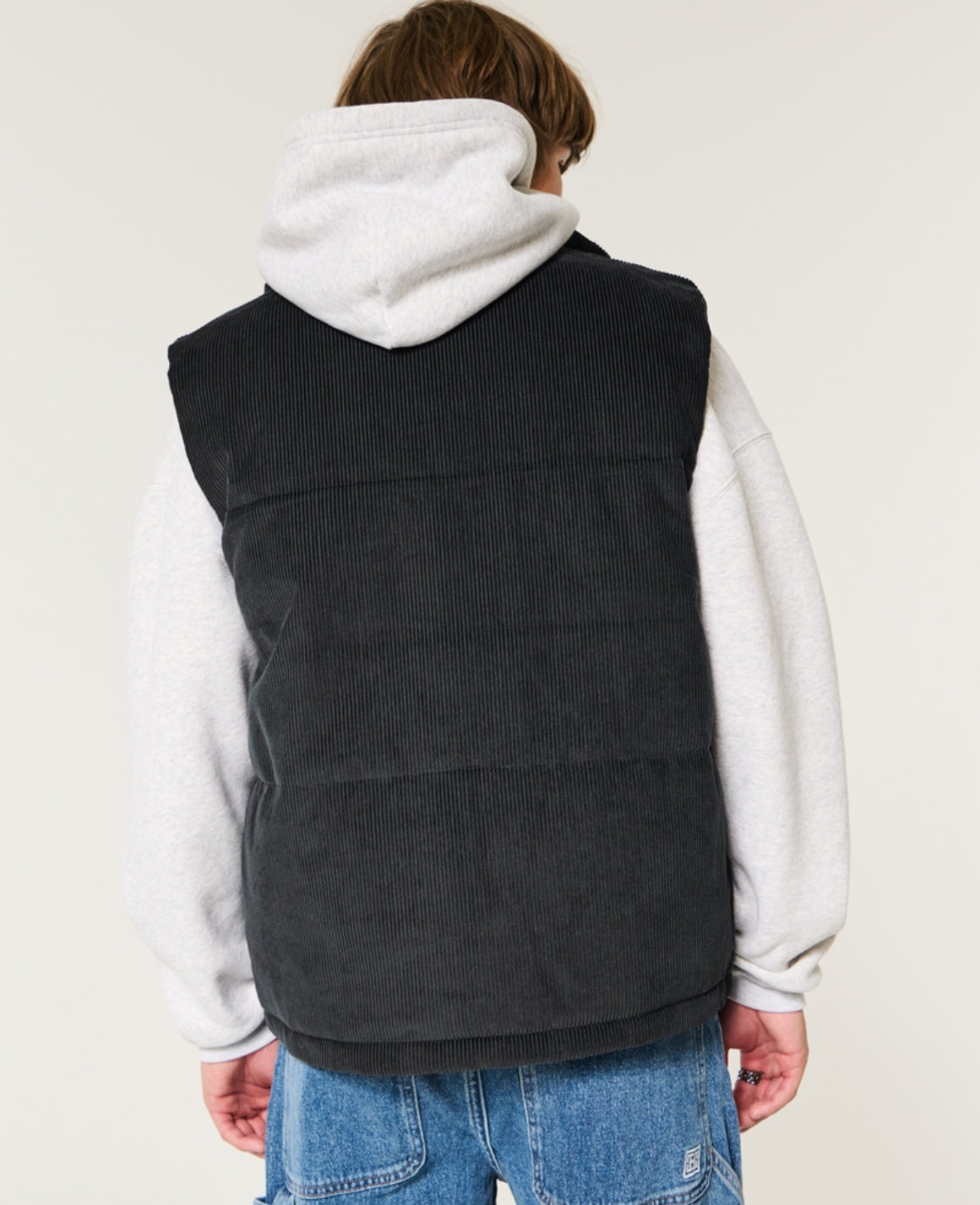 Gillet réversible en velours côtelé