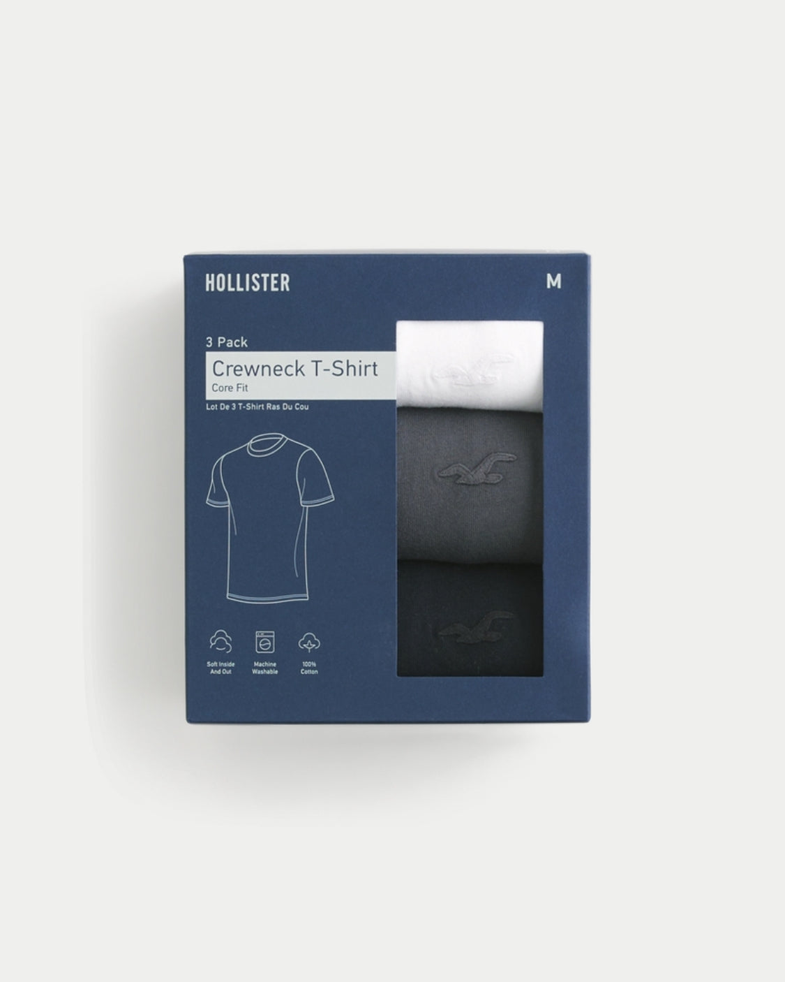 Pack de 3 t-shirts ras du cou à emblème