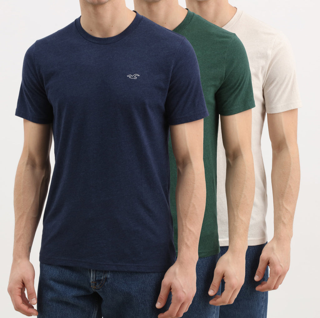 Pack de 3 t-shirts ras du cou à emblème